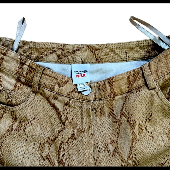 Women’s Emanuel Ungaro Liberte’ high rise mom snake patterned pant, size:4/38 - Picture 4 of 9